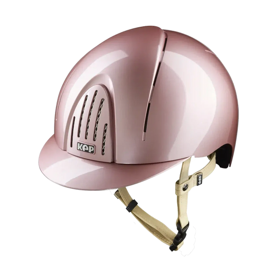 Casco smart nova polish ROSA con cinturino beige