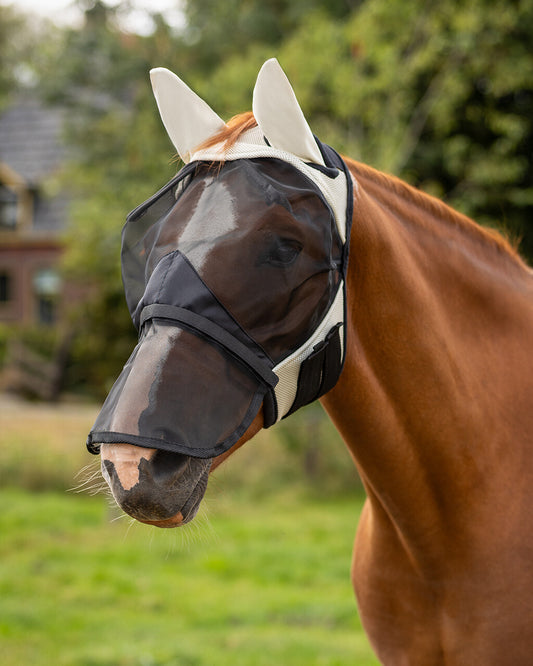 Maschera antimosche con paranaso removibile qhp | El gaucho sport