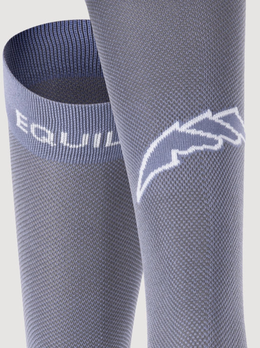 Calzini Glicine Junior Equiline Scritta Logo Jacquard | Equitazione