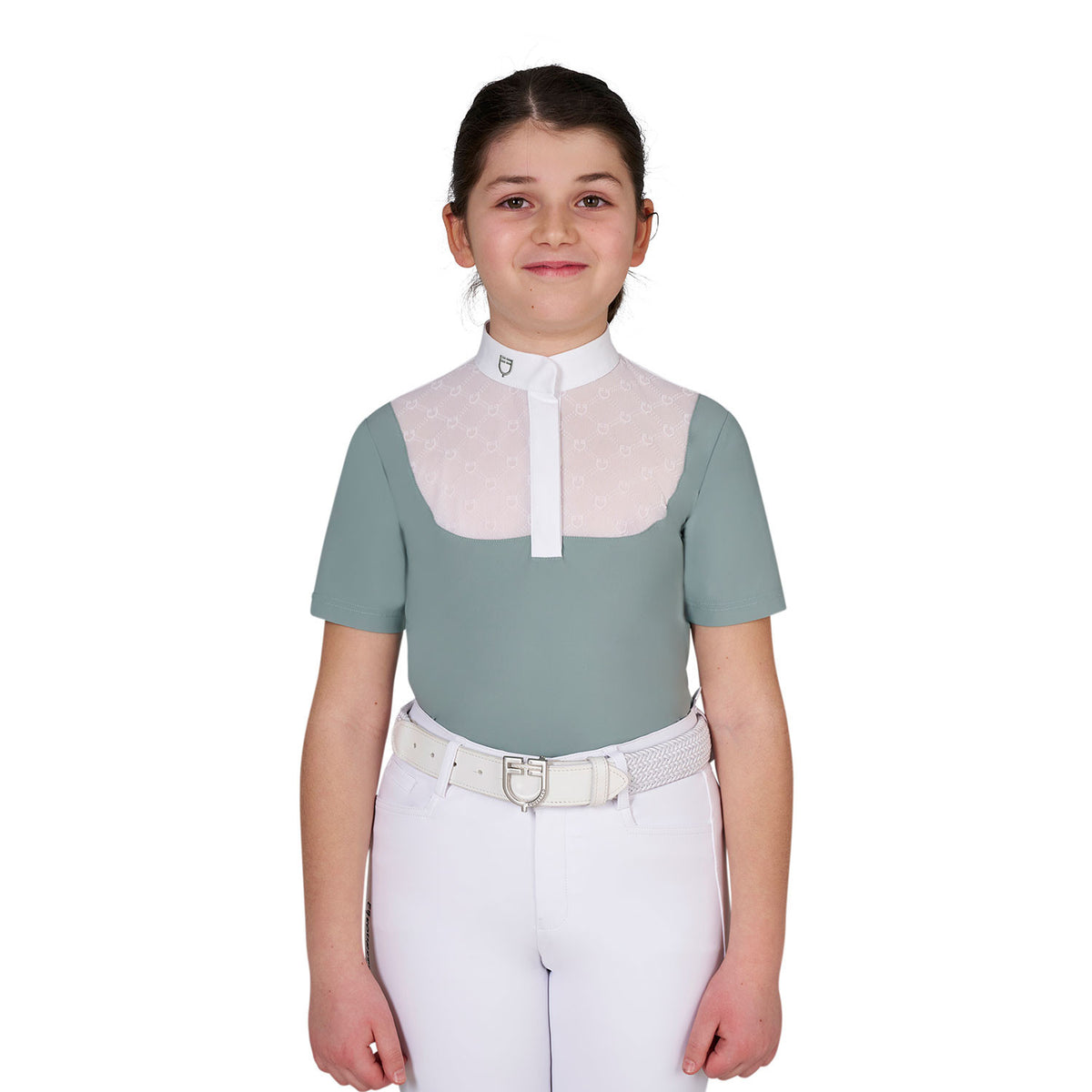 Polo da concorso bambina con tulle