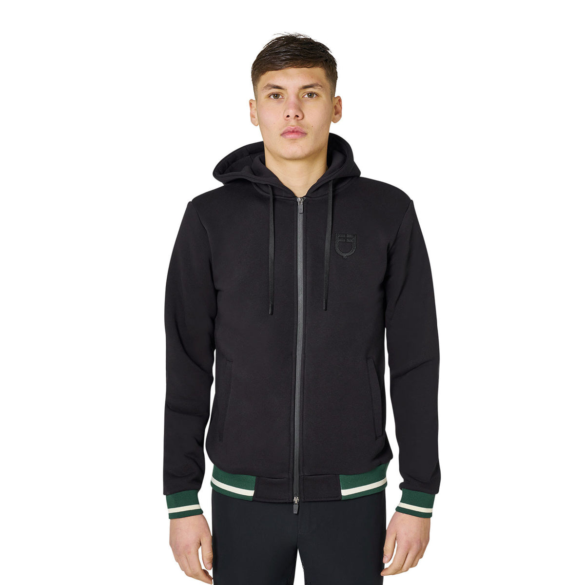 Felpa uomo con cappuccio e zip frontale