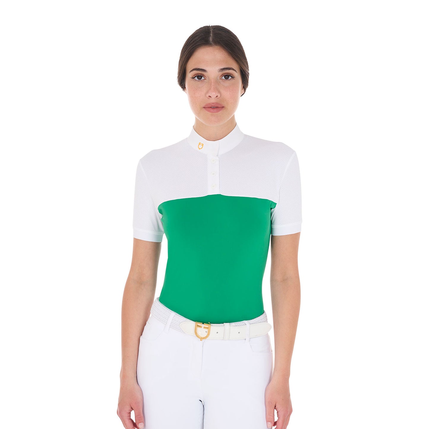 Polo donna slim fit tessuto tecnico e mesh Equestro | El gaucho sport