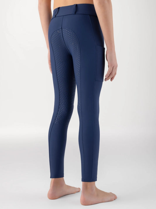 Leggings full grip blu e bianchi junior Equiline | El gaucho sport