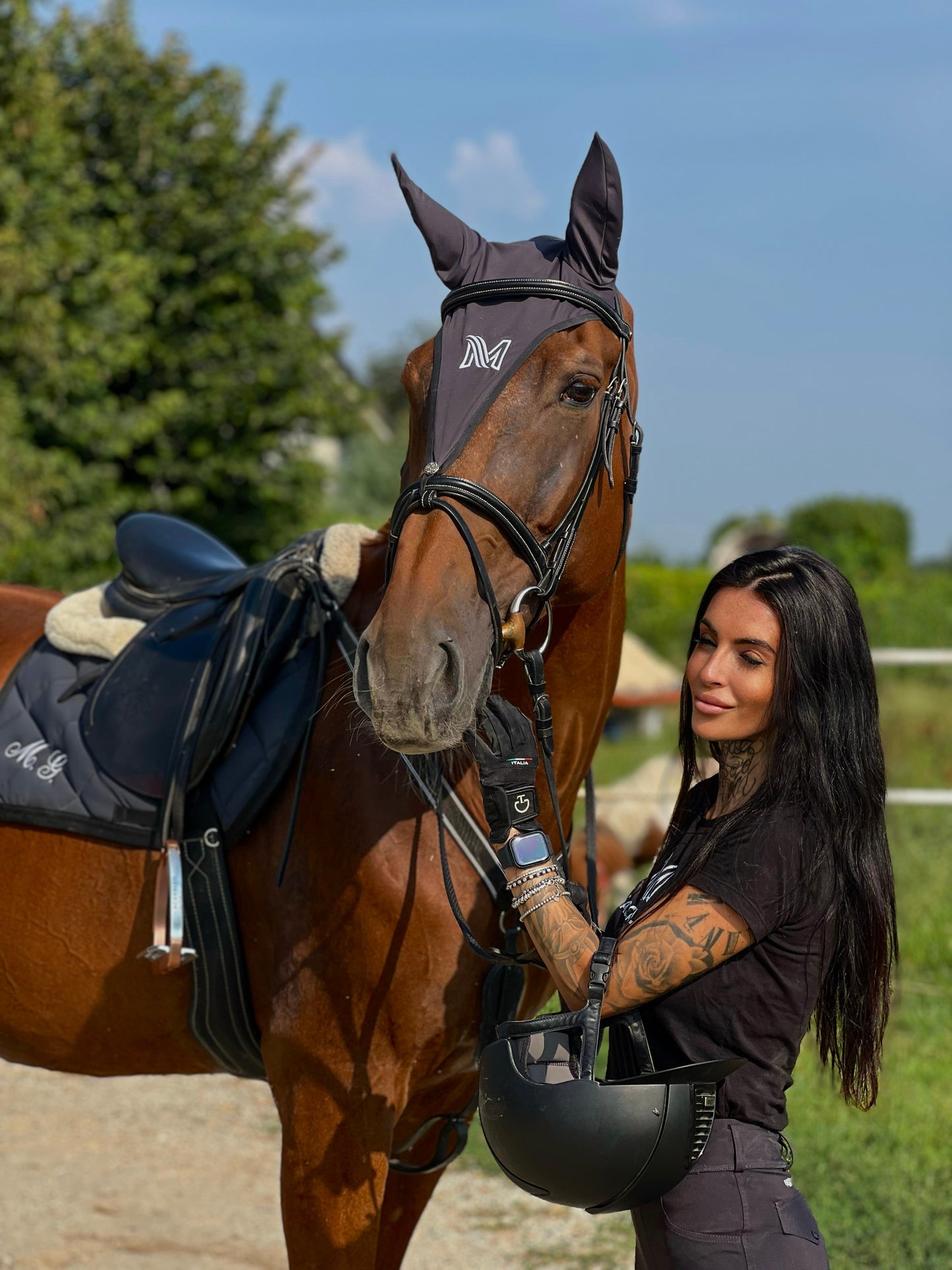 Testiera Inglese Mascalchi Anatomica in Ottimo Cuoio | El gaucho sport