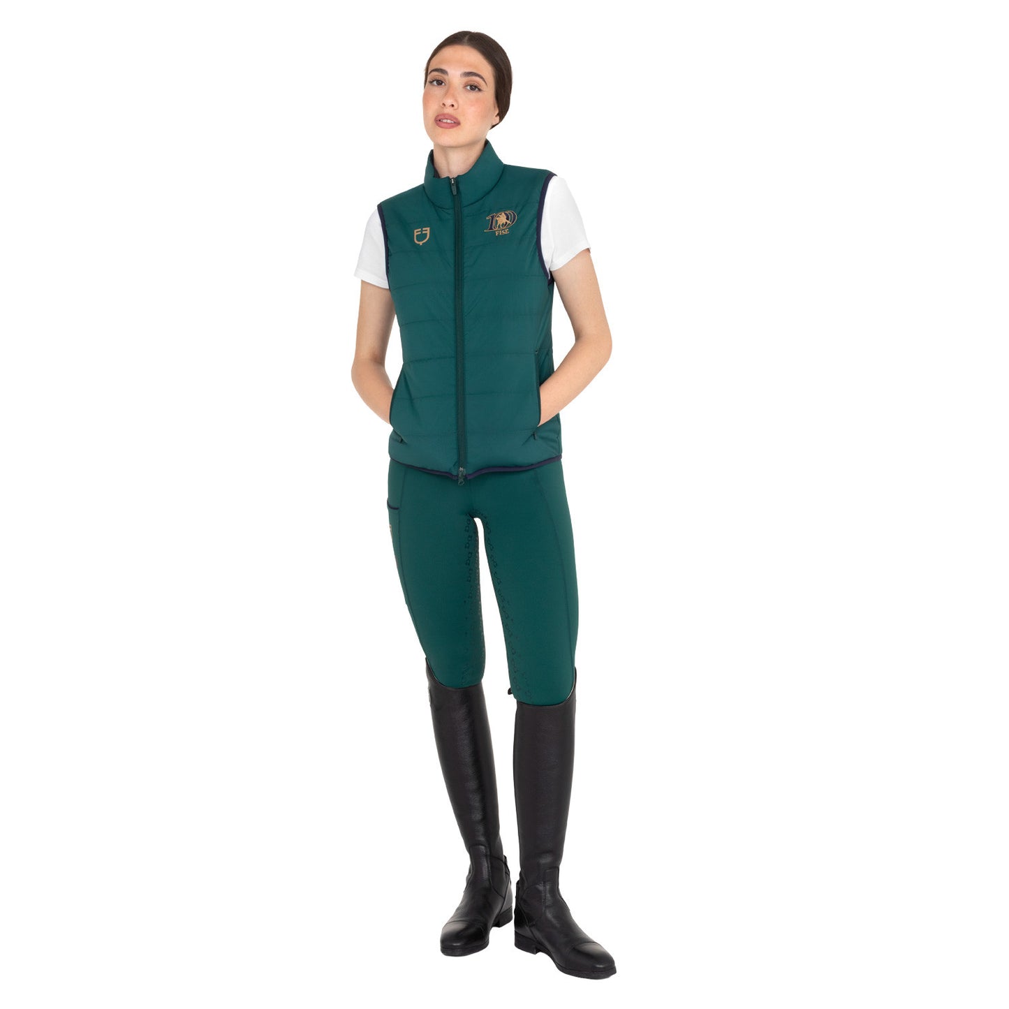 Smanicato donna slim fit EQUESTRO X FISE 100