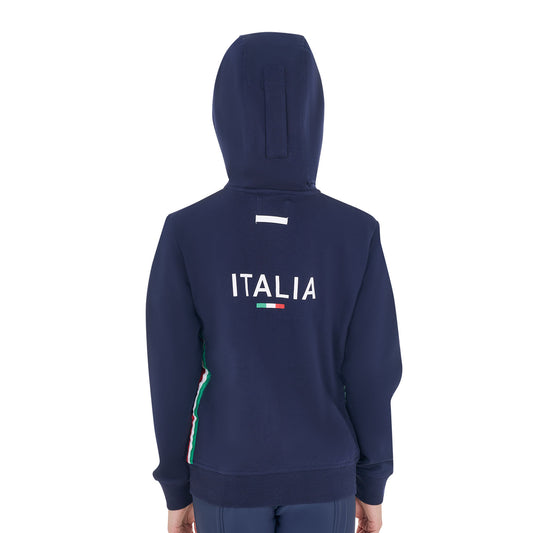 Felpa Bambini Equestro X FISE con Zip e Cappuccio – Elegante e Confortevole