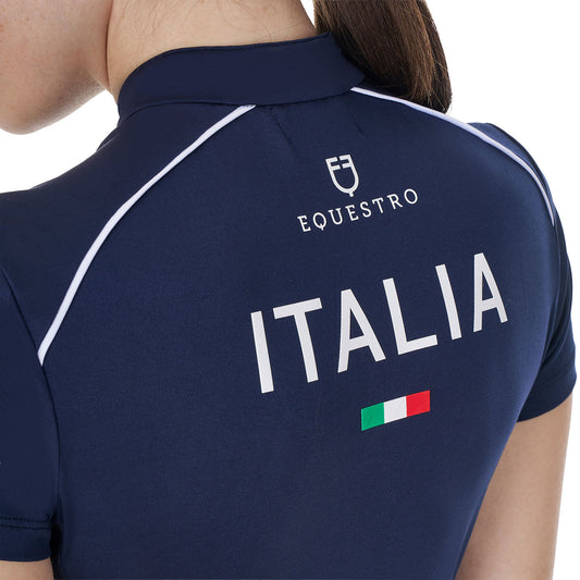 Polo Tecnica Donna Slim Fit Equestro X FISE | Mezza Manica in Tessuto Traspirante