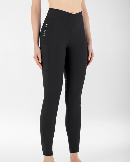 New women's high-waisted knee-grip ribbed leggings