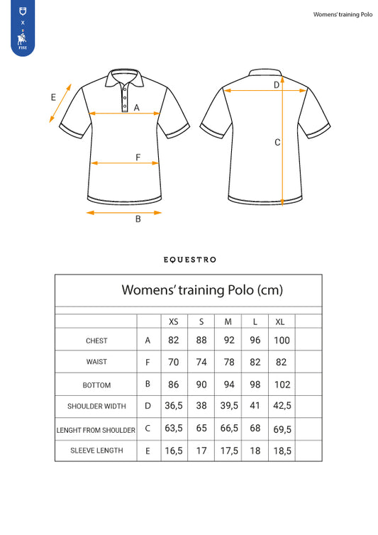 FISE women's training polo shirt