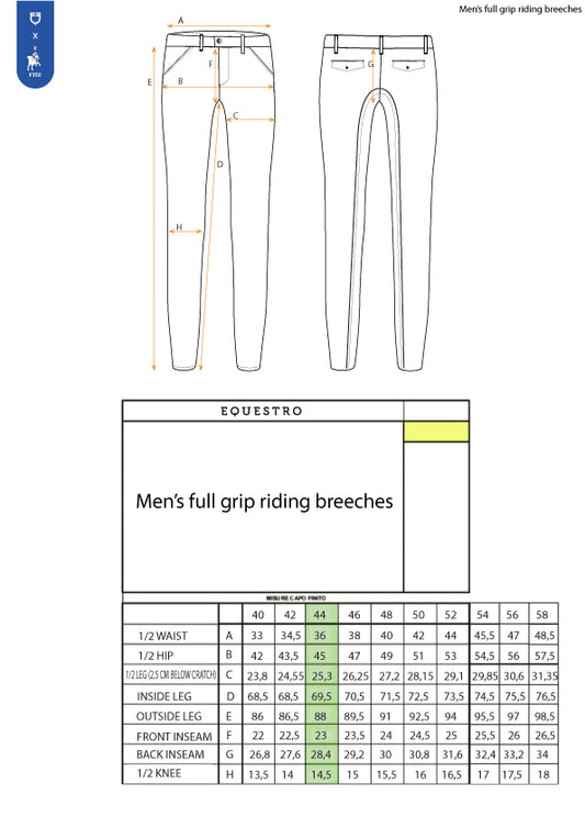 FISE Men's Knee Grip Trousers