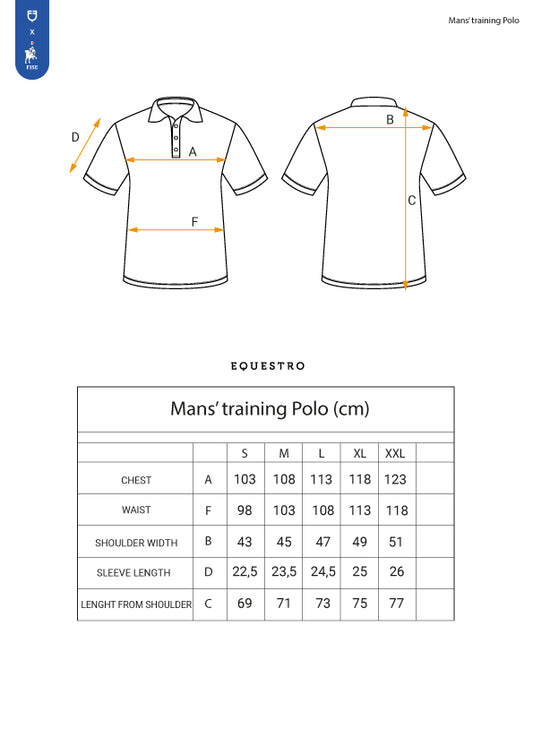 Men's three-button training polo