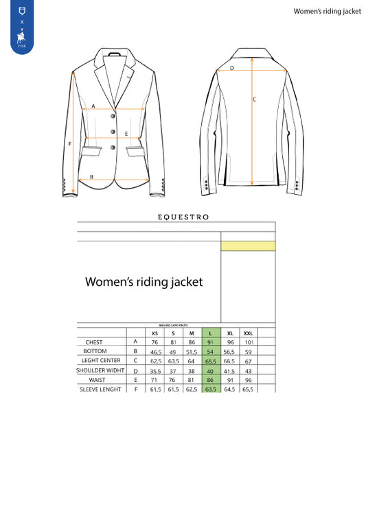 Chaqueta de competición femenina FISE