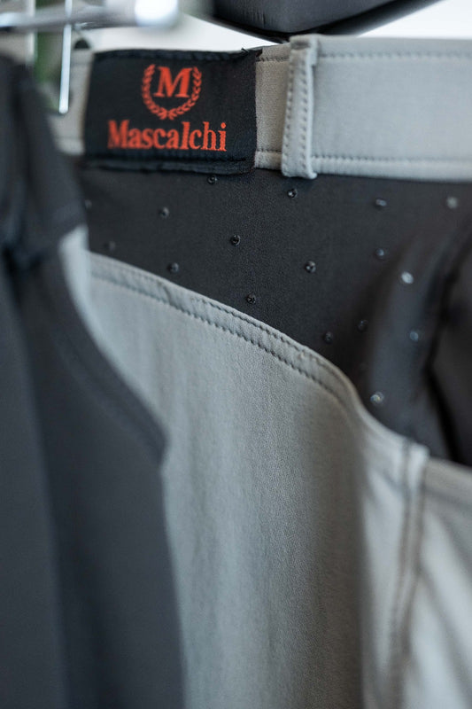 Pantalone grigio con alcantara