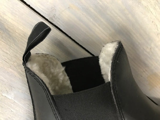 Stivaletto cuoio con pelliccia