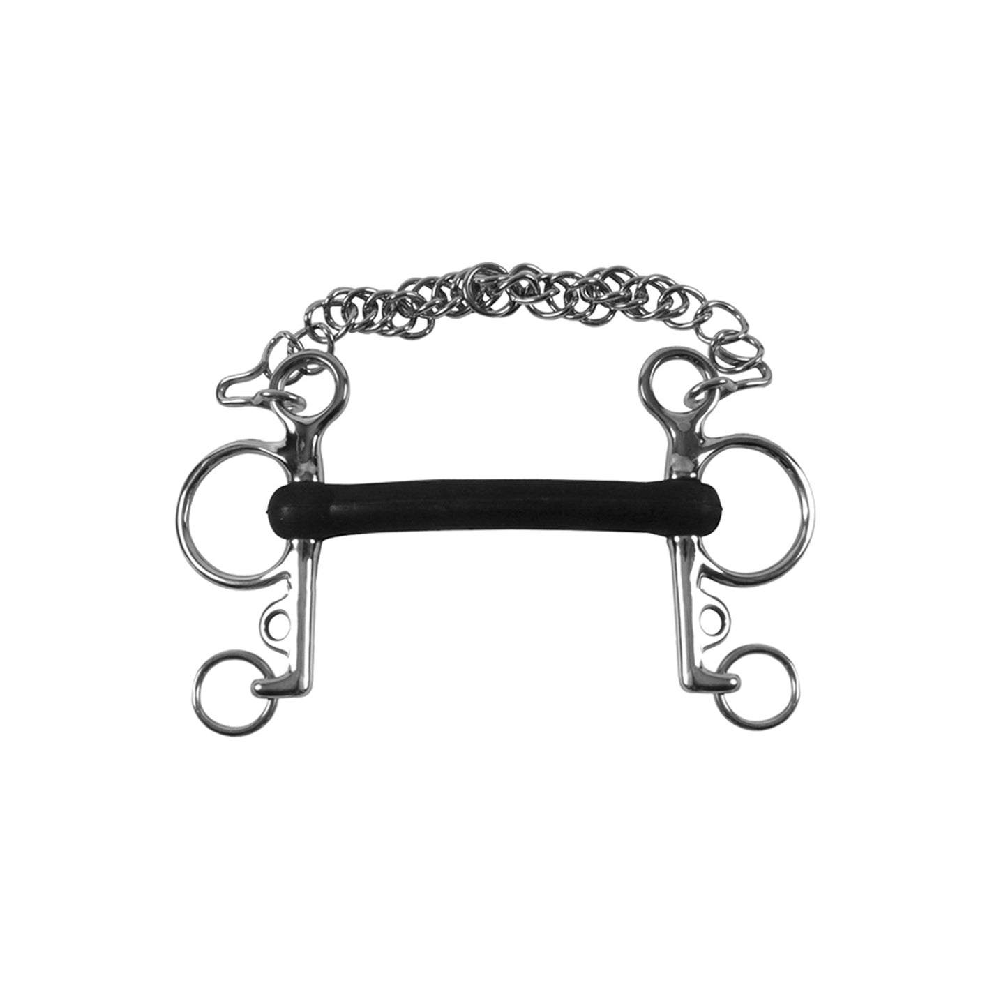 Pelham Inox Intero Aste Corte Gomma Rigida | El gaucho sport