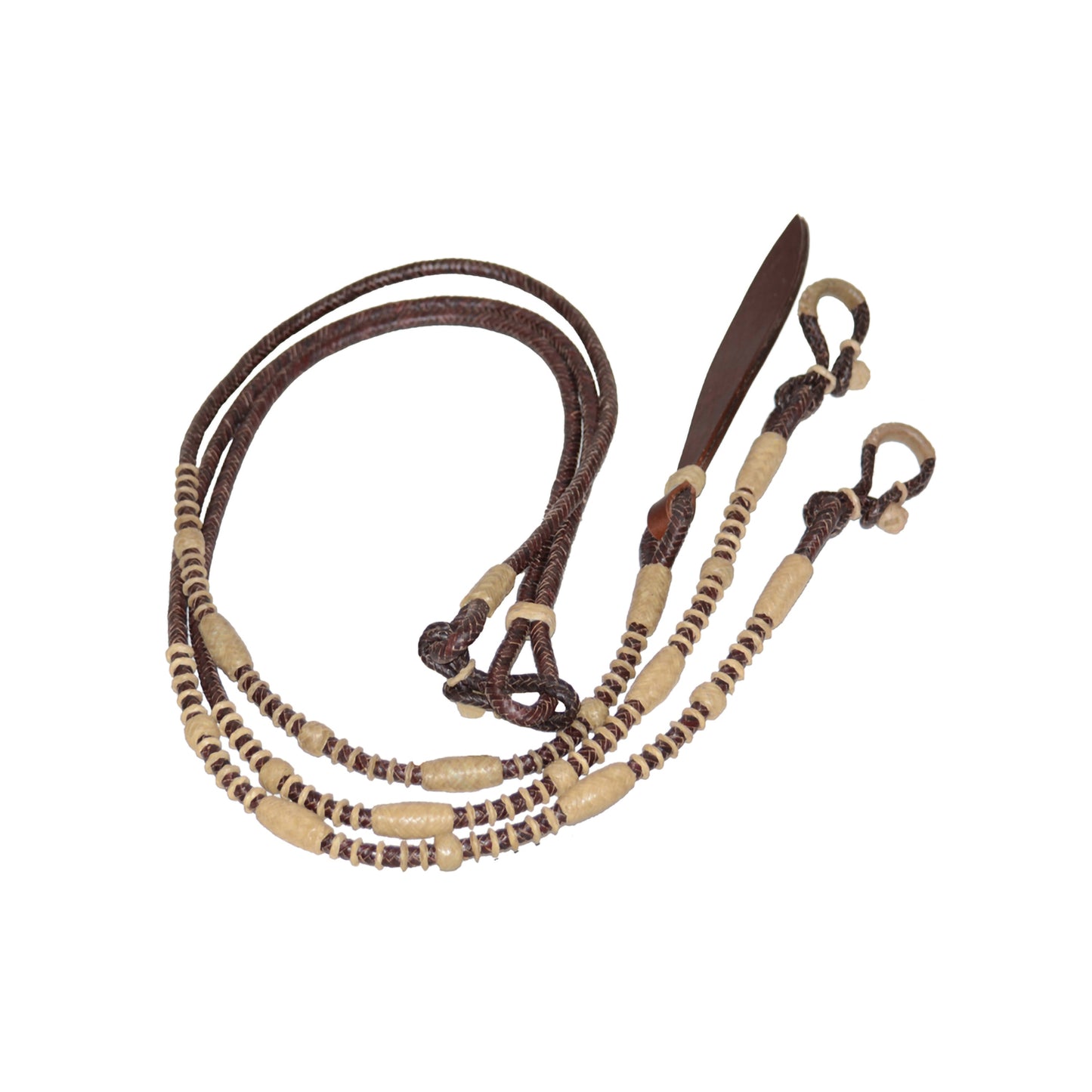 Bicolor Raw Leather Reins