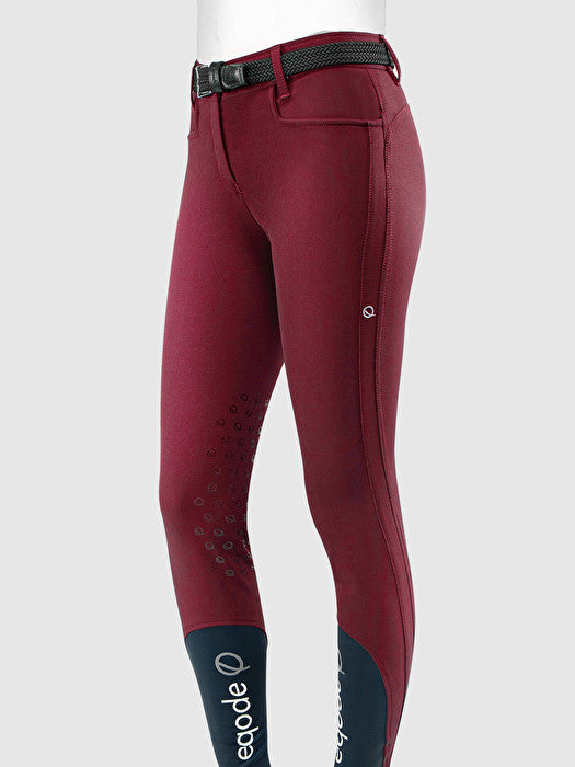 Nuovo Pantalone Donna Eqode Collezione 2022 Verde/Ciliegia - El gaucho store