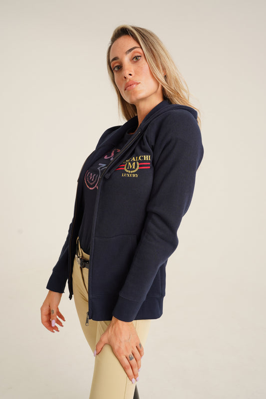 Felpa della Collezione Luxury Mascalchi con Cappuccio e Zip: Eleganza e Comfort | El gaucho sport