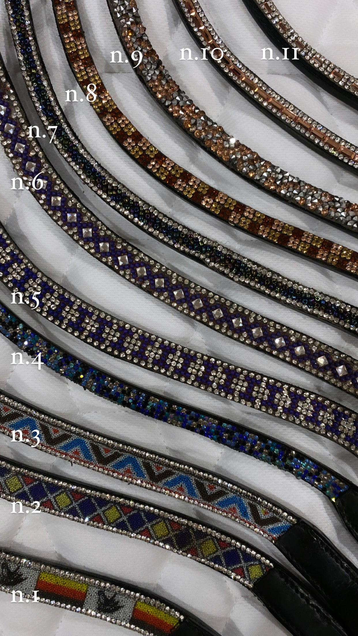 Frontalino Vari Colorati per Briglia Inglese - Eleganza e Personalità | El Gaucho Selleria