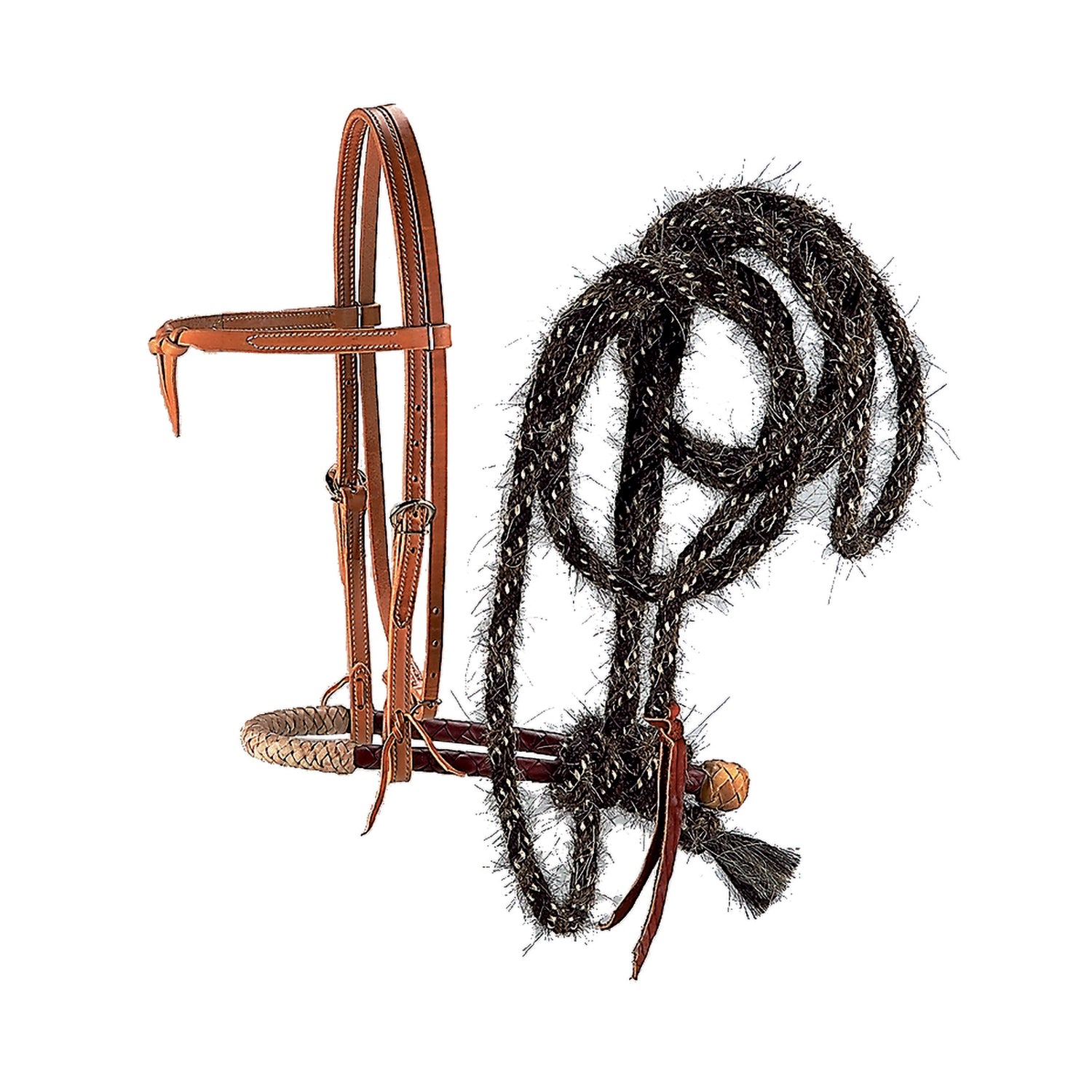 Cuir Veritable Bosal Western En Cuir Brut Noir Tressé - 5/8 Pouces Cuir Veritable Bosal Western En Cuir Brut Noir Tressé - 5/8 Pouces