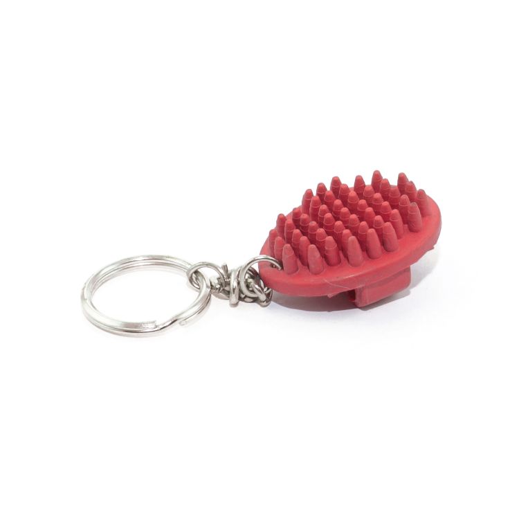 Lilliput rubber curry comb key ring