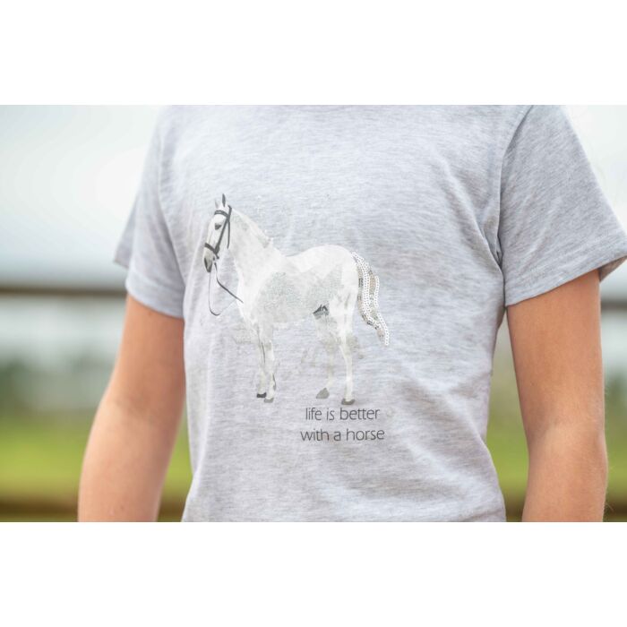 T-shirt "life is better with a horse"