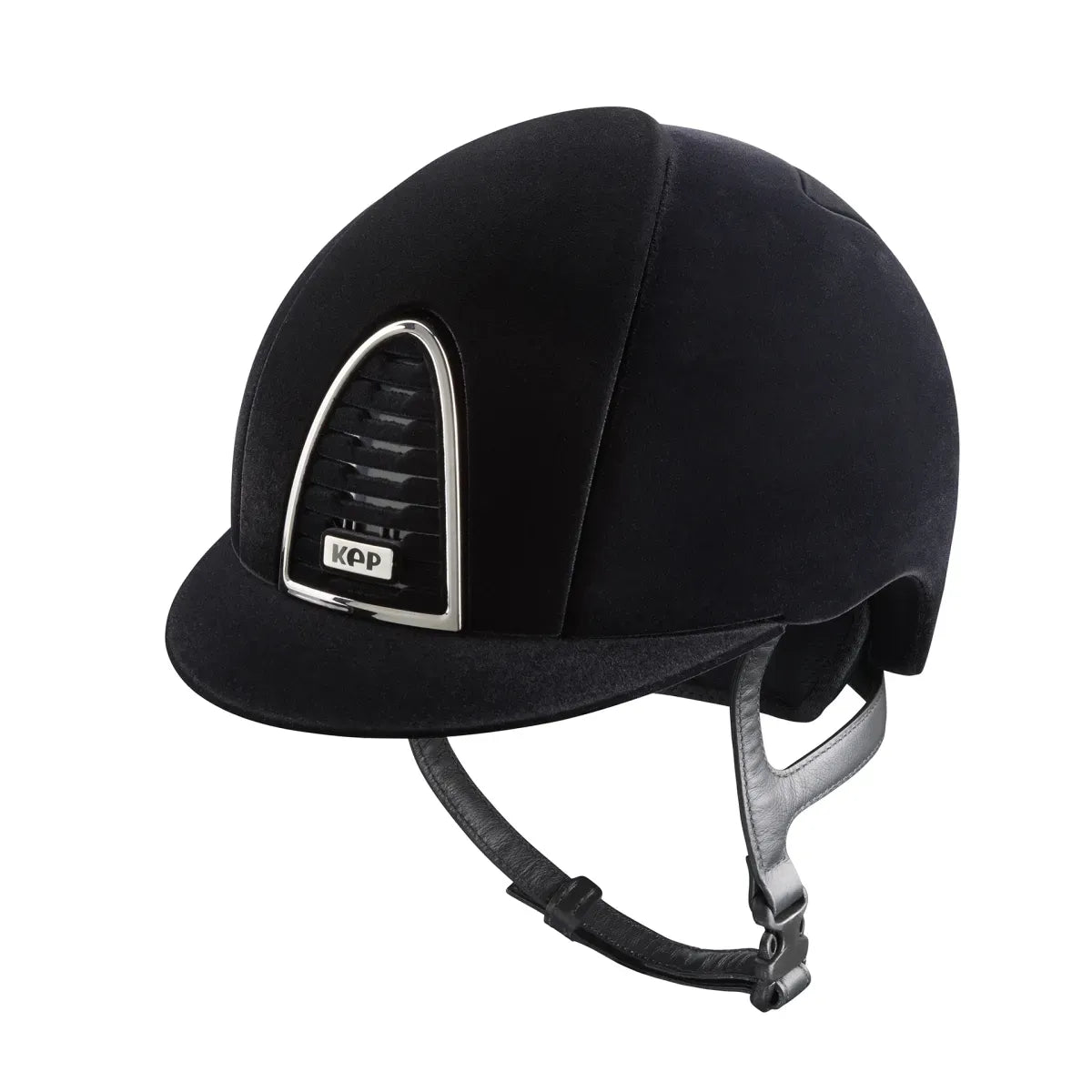 Casco equitazione Cromo 2.0 velluto con cornice cromata medium | El gaucho sport