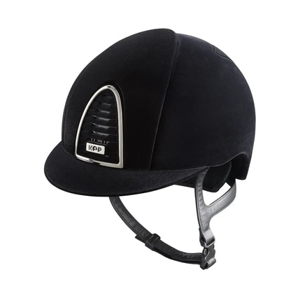Casco equitazione Cromo 2.0 velluto con cornice cromata medium | El gaucho sport