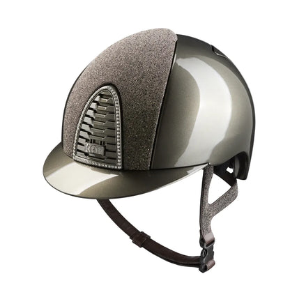 Casco equitazione Cromo 2.0 / Metal Verde Oliva / Vanity Oro Large