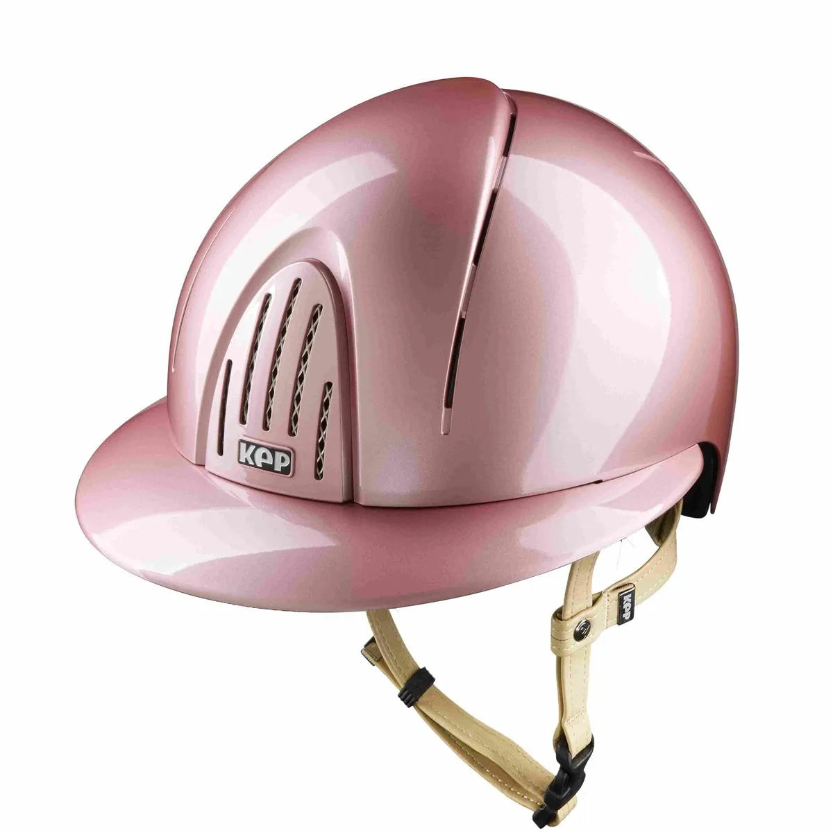 Casco smart nova polish ROSA con cinturino beige