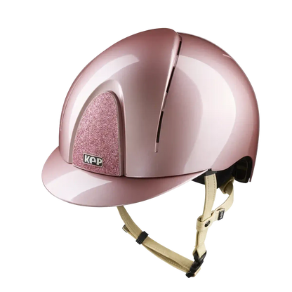 Casco smart nova polish STAR - ROSA con cinturino beige