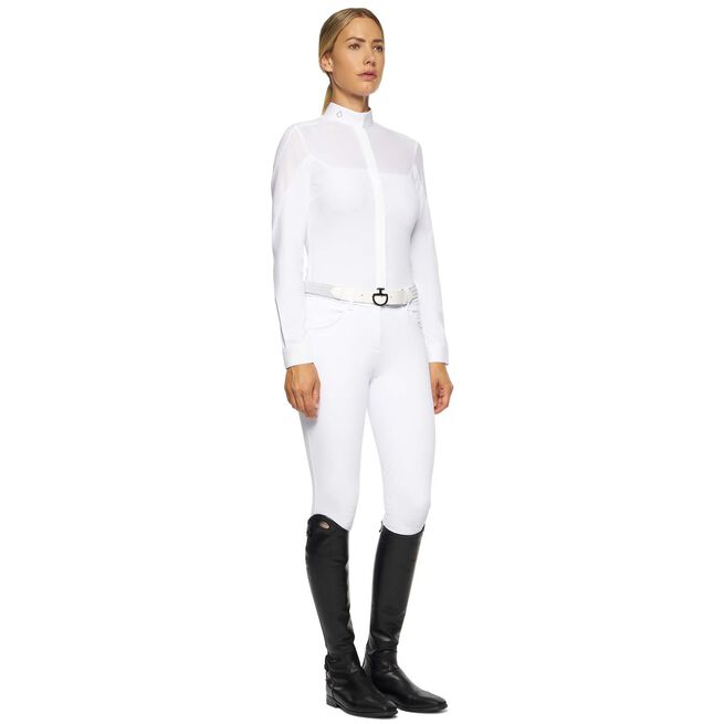 Polo competizione donna Textured Jersey manica lunga | El gaucho sport