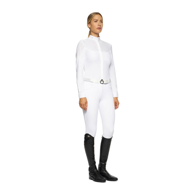 Polo competizione donna Textured Jersey manica lunga | El gaucho sport