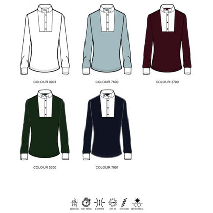 Polo donna competizione Wing Collar manica lunga | El gaucho sport