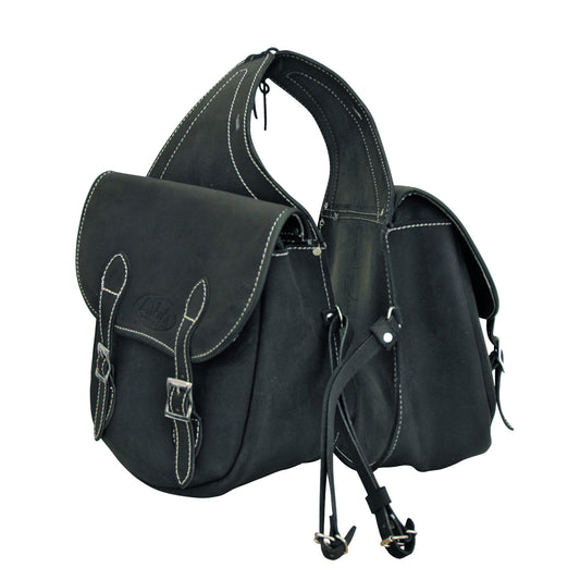 Bisaccia cuoio scamosciato 2 tasche