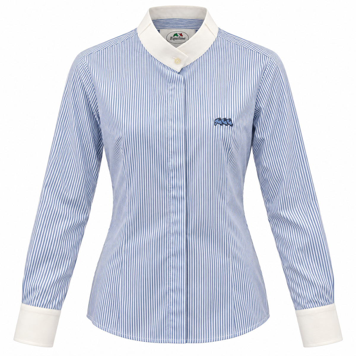 Camicia da gara donna Equiline a righe - 100% cotone