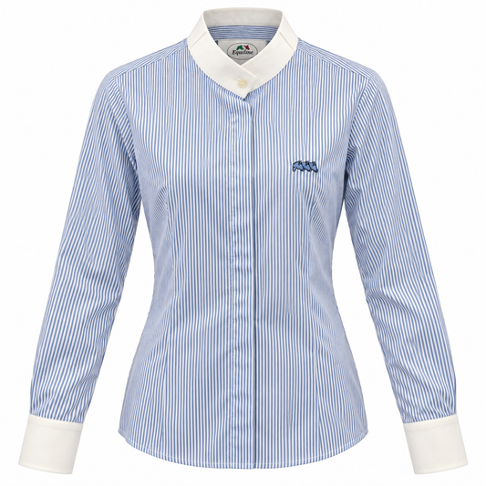 Camicia da gara donna Equiline a righe - 100% cotone