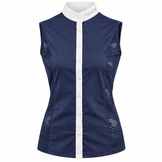 Camicia da donna smanicata blu | EL GAUCHO SPORT