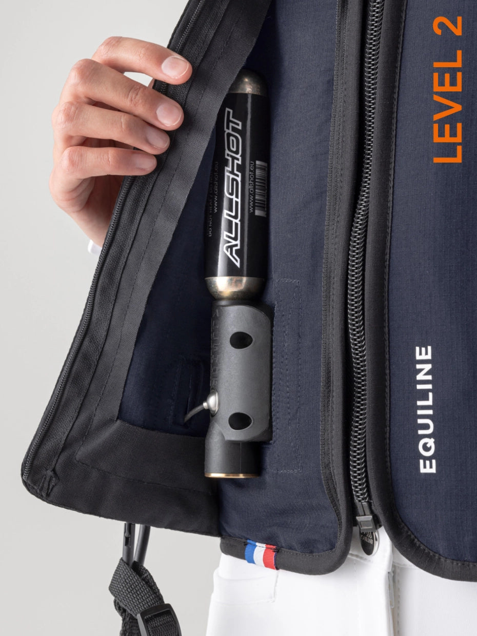 BELAIR LEVEL 2 – gilet airbag unisex nero con dorsale livello 2 Equiline | El gaucho sport