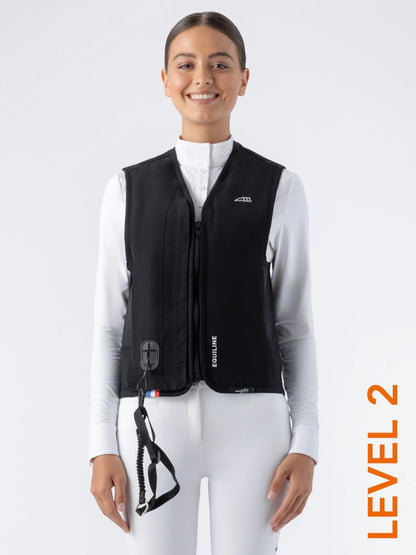BELAIR LEVEL 2 – gilet airbag unisex nero con dorsale livello 2 Equiline | El gaucho sport
