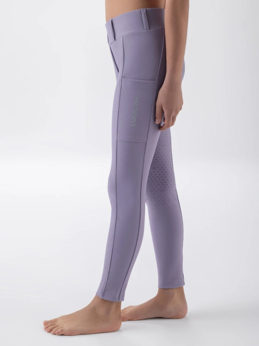 Leggings Mauve Bambina Equiline Full Grip BX-Tech | Junior Equitazione