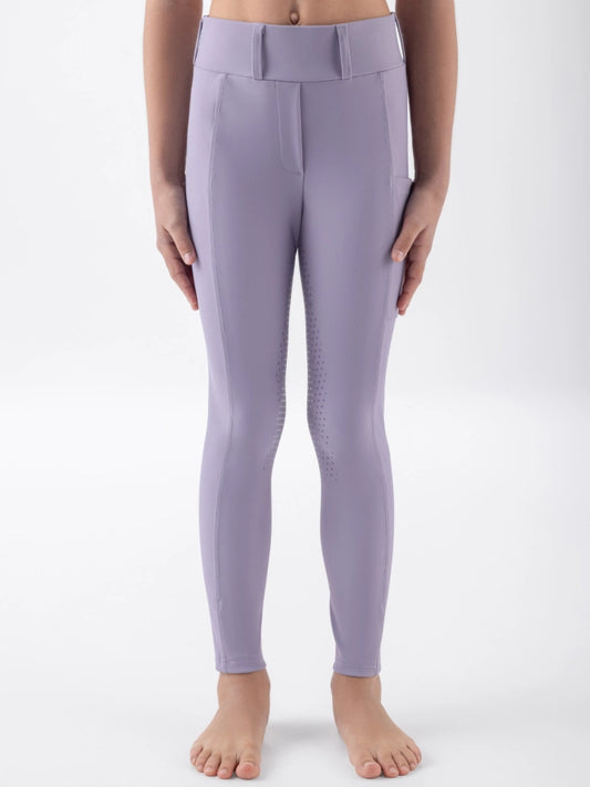 Leggings Mauve Bambina Equiline Full Grip BX-Tech | Junior Equitazione