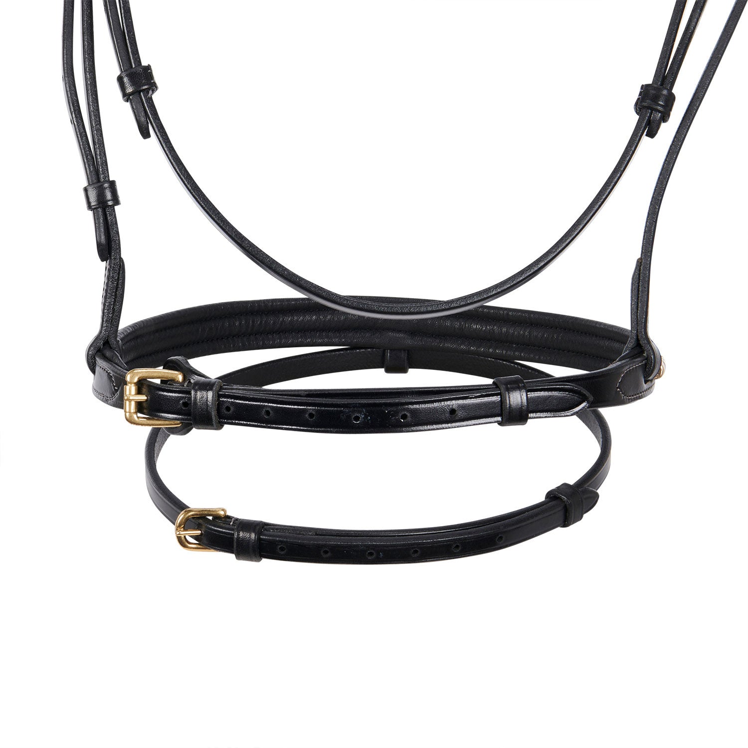 Testiera Inglese in Morbido Cuoio di Alta Qualità con Fibbie in Acciaio Inox