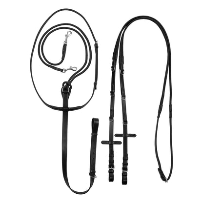 Redini con Martingala in Cuoio e Gomma: Controllo Preciso e Comfort per il Cavallo | El gaucho sport