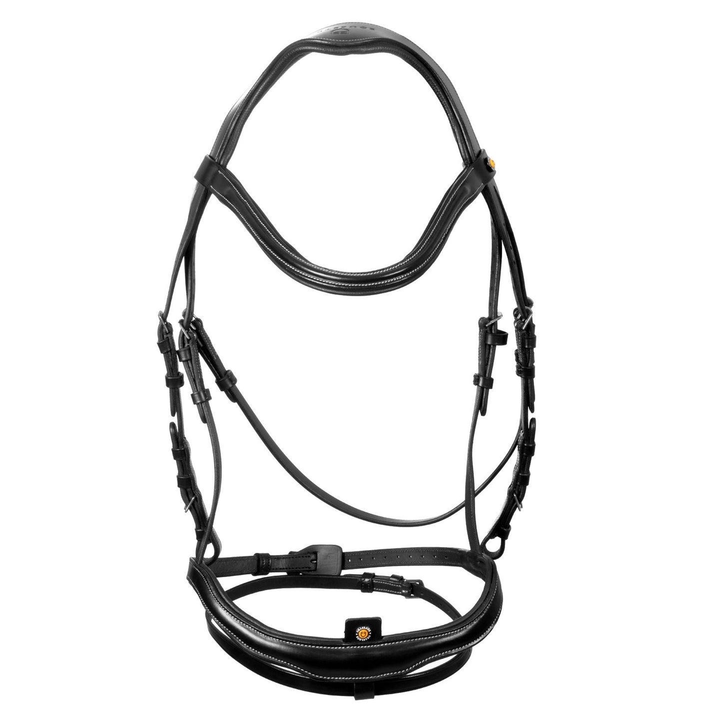 Testiera inglese Equestro in cuoio con chiudibocca e redini | El gaucho sport