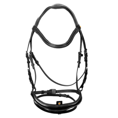 Testiera inglese Equestro in cuoio con chiudibocca e redini | El gaucho sport