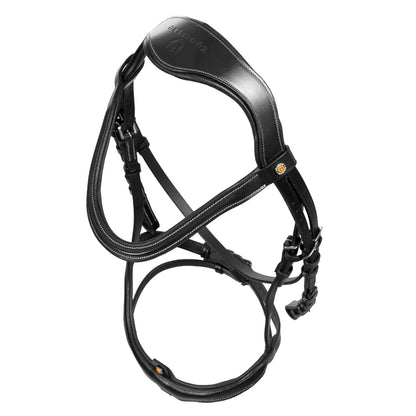 Testiera inglese Equestro in cuoio con chiudibocca e redini | El gaucho sport