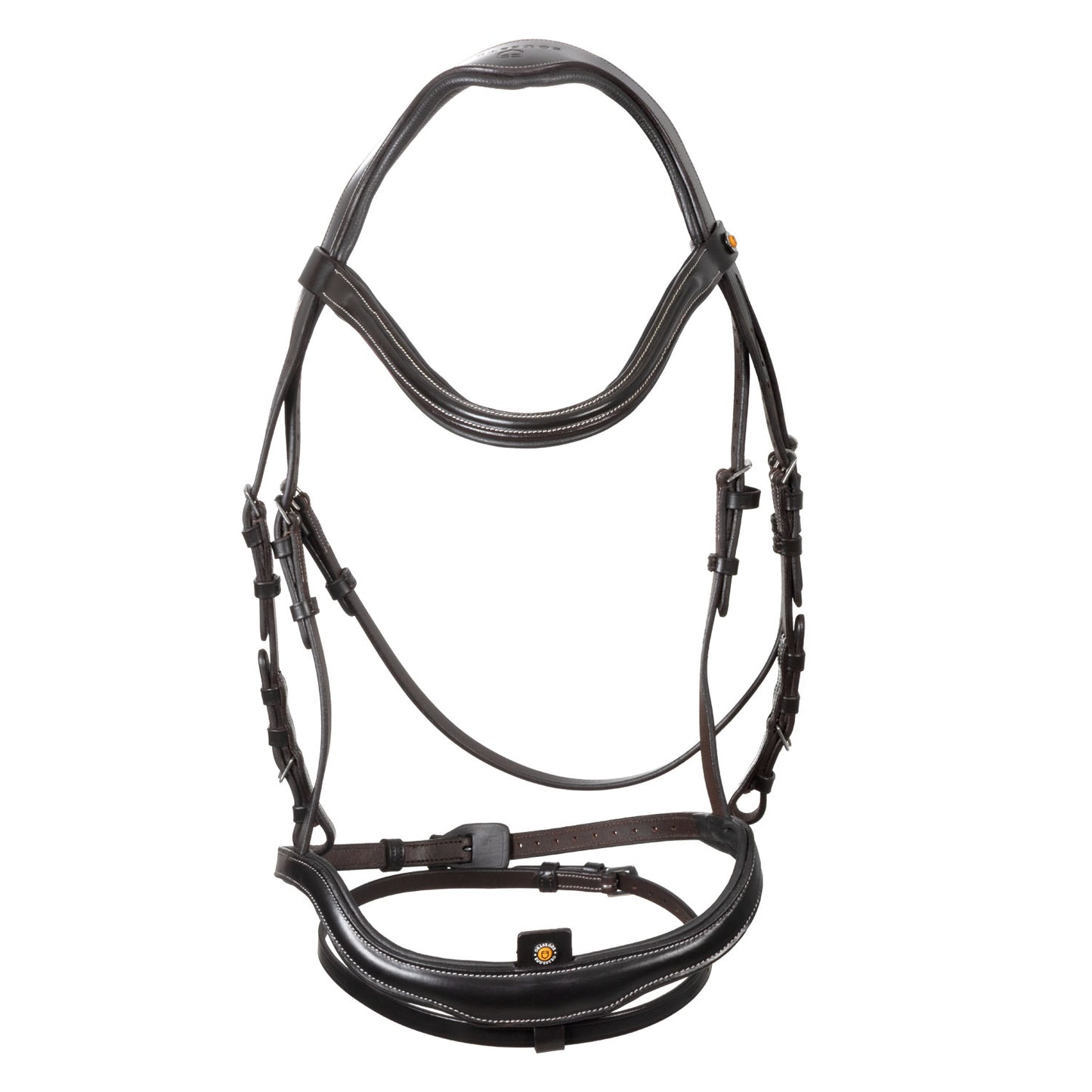 Testiera inglese Equestro in cuoio con chiudibocca e redini | El gaucho sport