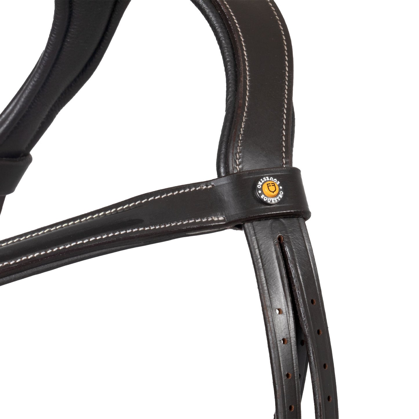 Testiera inglese Equestro in cuoio con chiudibocca e redini | El gaucho sport