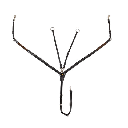 Pettorale in pelle con forchetta e ganci inox – Regolabile e sicuro